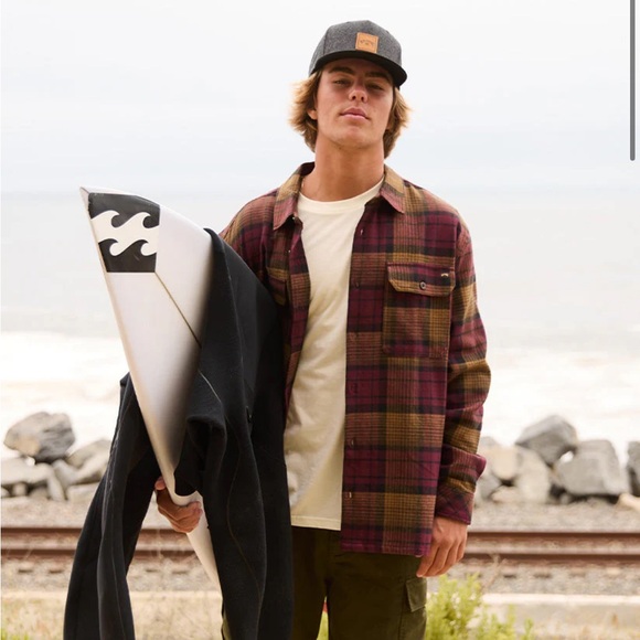 NWOT Billabong Offshore Flannel Shirt small - Picture 5 of 5